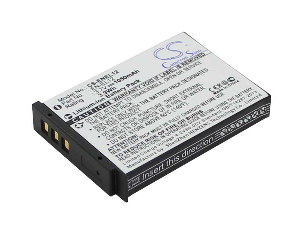 Bild von Digicam-Akku LiIon 3,7V 1000mAh ersetzt Nikon EN-EL12