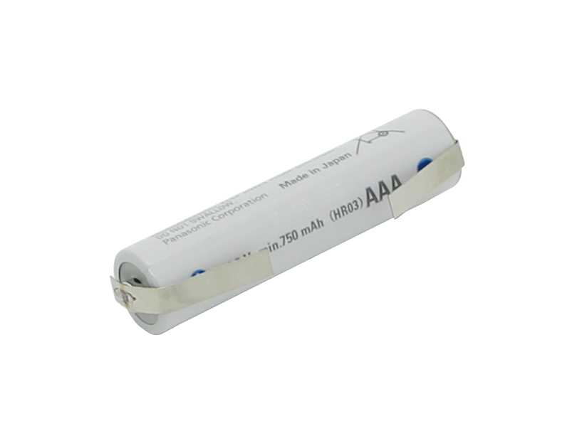 Bild von Panasonic NiMH-Akku BK-4MCC Eneloop Micro 800mAh mit Lötfahnen U-Form