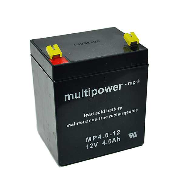 Bild von Multipower MP4.5-12 12V 4,5Ah 4,8mm Faston passend für Philips Monitor C3