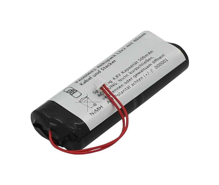 Bild von Akkupack NiMH 4,8V 500mAh L2x2 Lady mit 40mm Kabel und Stecker ersetzt DENTSPLY GP50NH4SMXZ