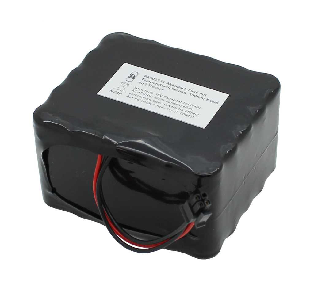 Bild von Akkupack NiMH 36V 1600mAh F5x6 mit Temperatursicherung