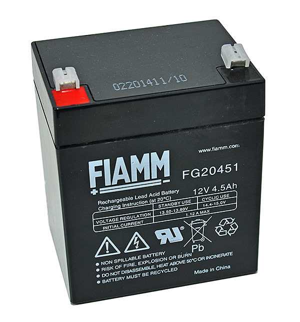 Bild von Fiamm FG20451 12V 4,5Ah passend für GE Carestation Typ 1009-5682-000 Beatmungsgerät