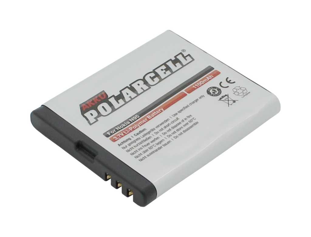 Bild von Handyakku LiPol 3,7V 1100mAh ersetzt Nokia N95