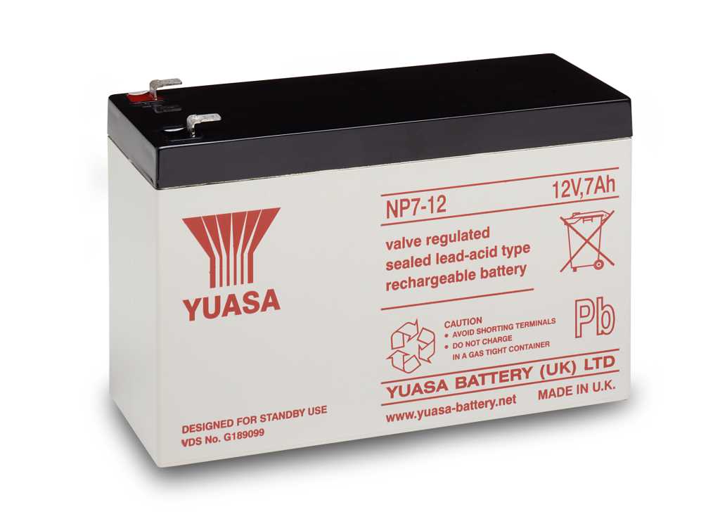 Bild von Yuasa NP7-12 12V 7Ah passend für Welch Allyn EKG Gerät ELI 280 Typ 4800-013