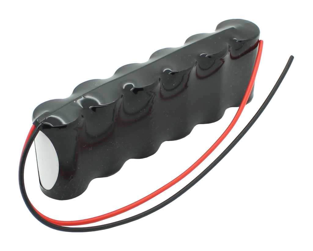 Bild von Notleuchtenakku NiMH 7,2V 4500mAh F1x6 Mono D mit 200mm Kabel einseitig