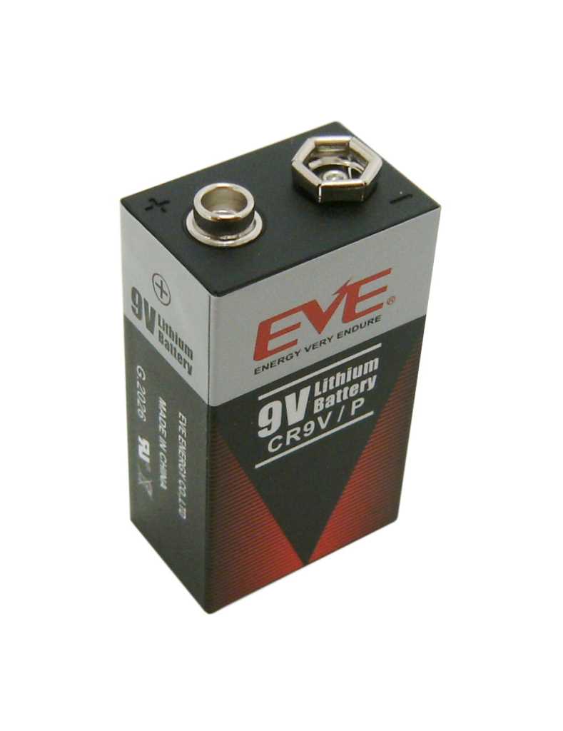 Bild von EVE CR9V-P E-Block 9V Lithium Batterie 10 Jahre für Rauchmelder
