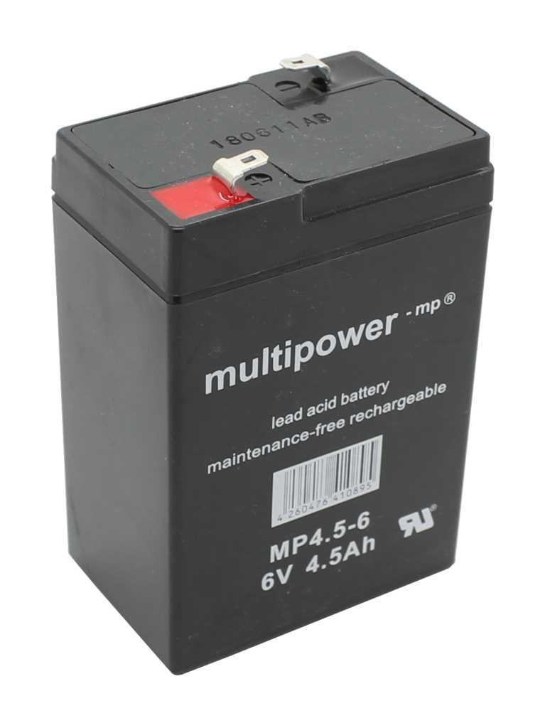 Bild von Multipower MP4.5-6 6V 4,5Ah passend für Kirsch Medikamentenkühlschrank MED-520