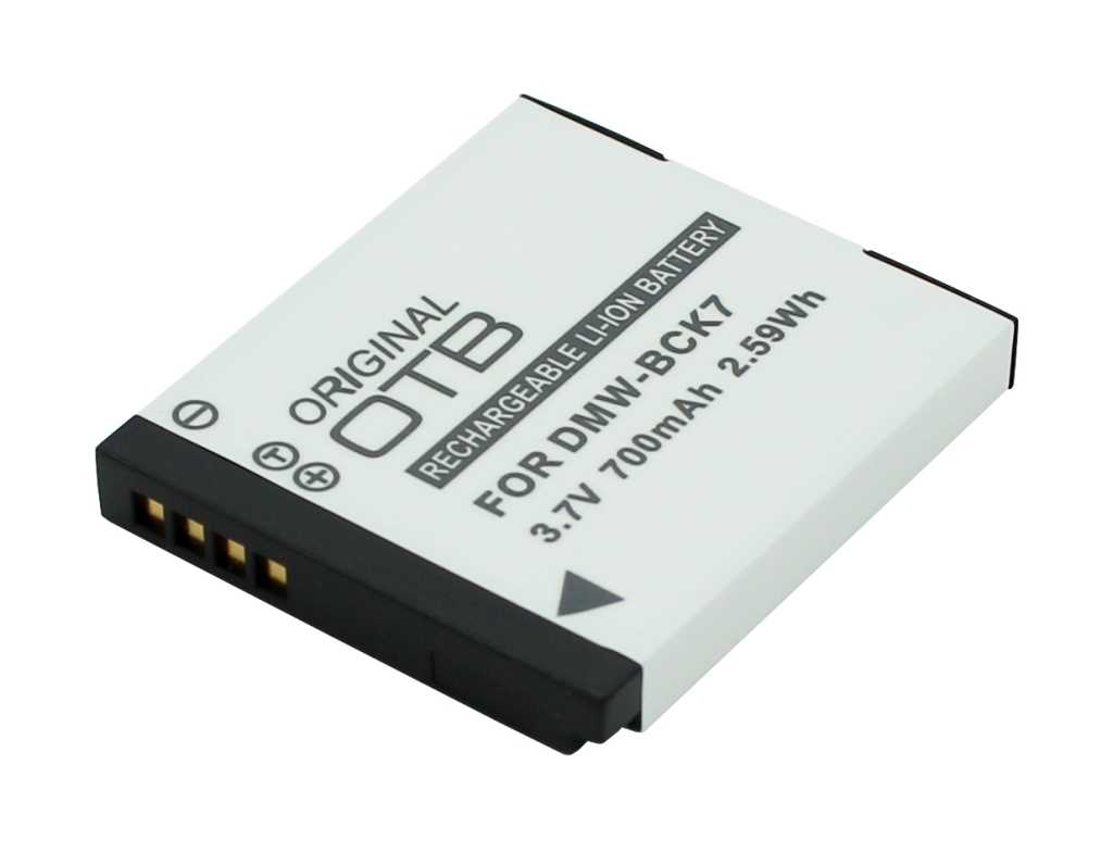 Bild von Digicam-Akku LiIon 3,7V 680mAh ersetzt PANASONIC VW-BCK7